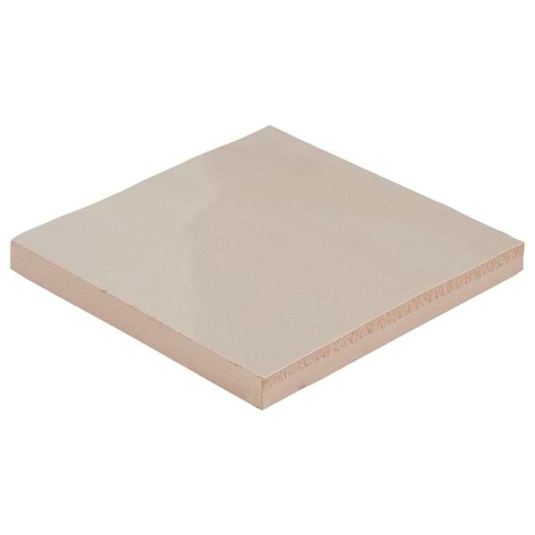 Zelora Linen Beige 4x4 Zellige Look Glossy Ceramic Tile