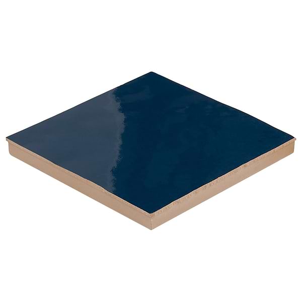Zelora Marine Blue 4x4 Zellige Look Glossy Ceramic Tile