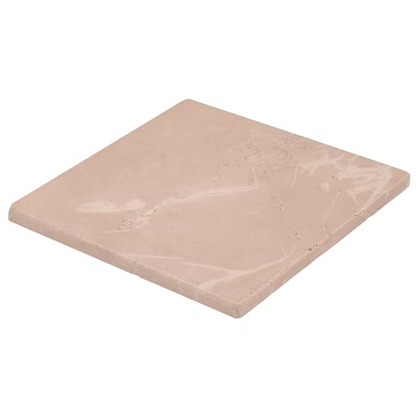 Rosa Perlino 8x8 Tumbled Marble Tile