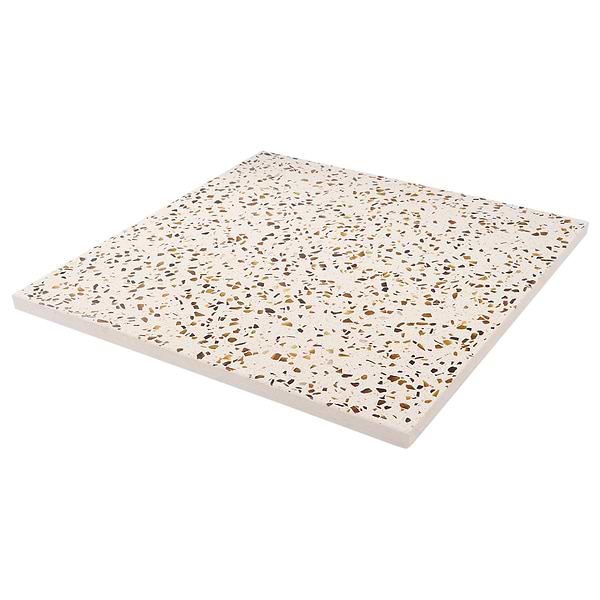 Veritas Terrazzo Creme with Gold 16x16 Polished Terrazzo Tile