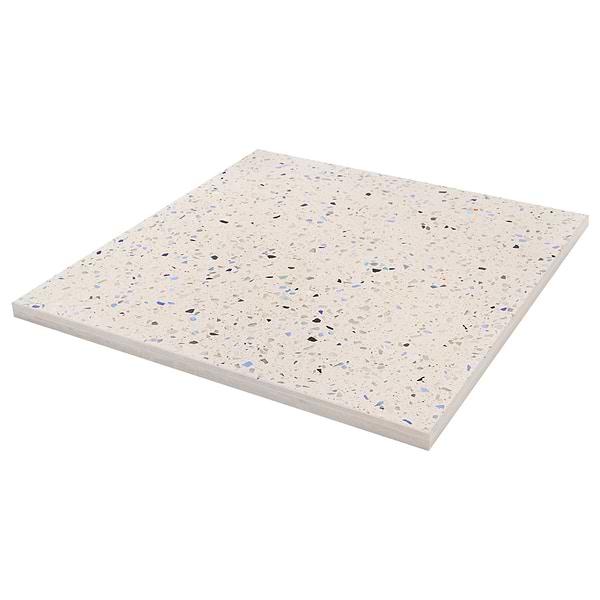 Veritas Terrazzo Creme with Nautical Blue 16x16 Polished Terrazzo Tile