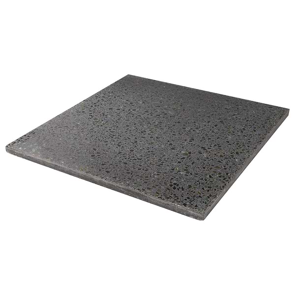 Veritas Terrazzo Sombra Charcoal with Emerald Green 16x16 Polished Terrazzo Tile