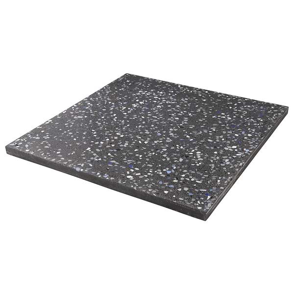 Veritas Terrazzo Sombra Charcoal with Nautical Blue 16x16 Polished Terrazzo Tile