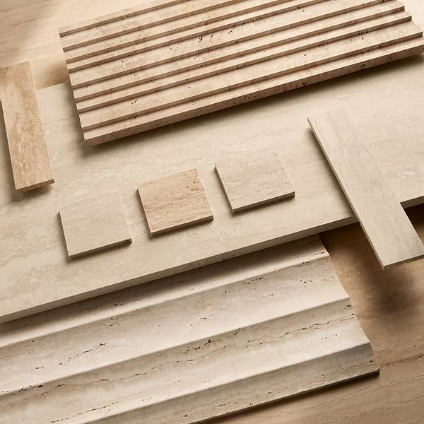 Ivory Travertine Premium 2.5x12 Filled Brushed Vein Cut Tile