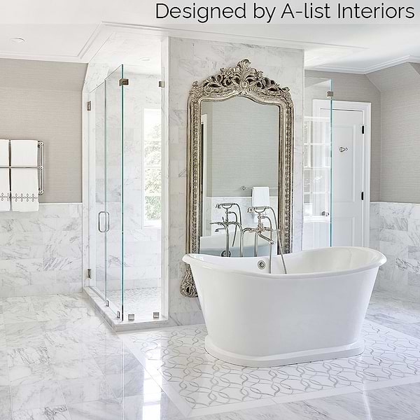 Asian Statuary White 6x12 Polished Marble Subway Tile