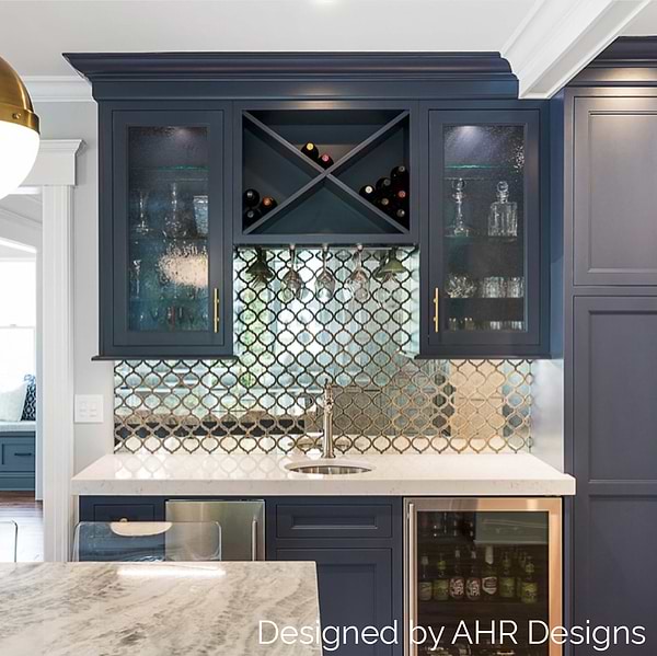 Veranda Paris Gray Quartz and Mirror Tile