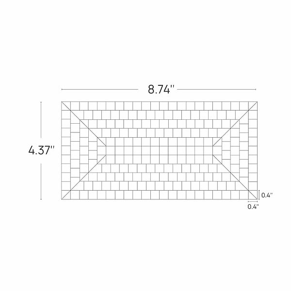 Ako Saint Laurent Brown 4x9 Rectangle Marble Micro Mosaic Tile