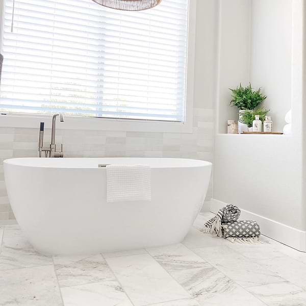 Alaska White 12x24" Honed Marble Tile