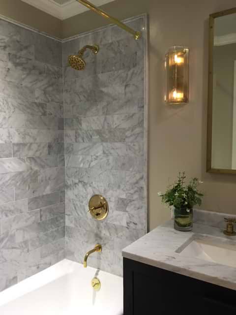 Sample-Bianco Carrara 6x18 Honed Marble Tile
