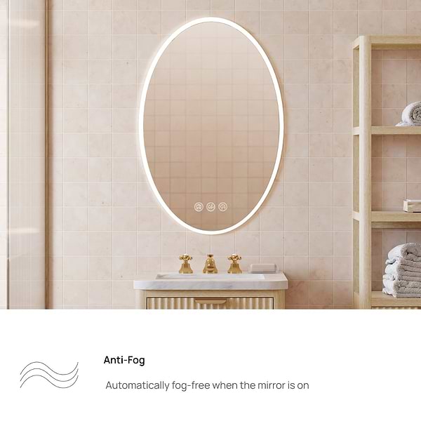 Rige 24x36" Oval LED Mirror