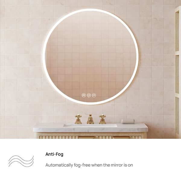 Rige 24" Round LED Mirror