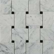 Arbor Carrara With Black Dot 3x2 Marble Tile- Polished