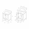 Athena 24'' Gray Vanity And Marble Counter