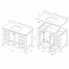Athena 48'' White Vanity And Marble Counter