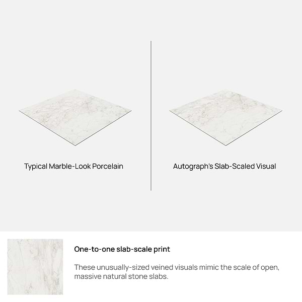 Autograph Caldia Oro White 48x48 Marble Look Satin Porcelain Tile
