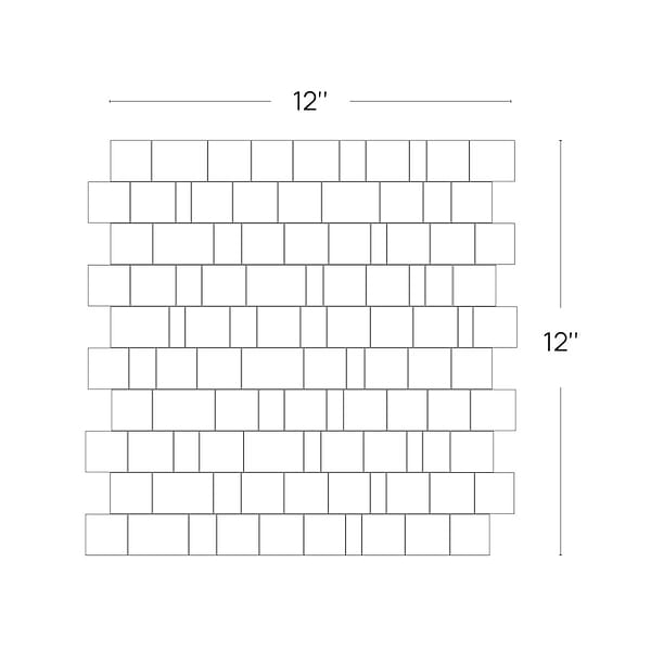 Avanti Bianco Carrara White Hand Clipped Joint Honed Marble Mosaic Tile