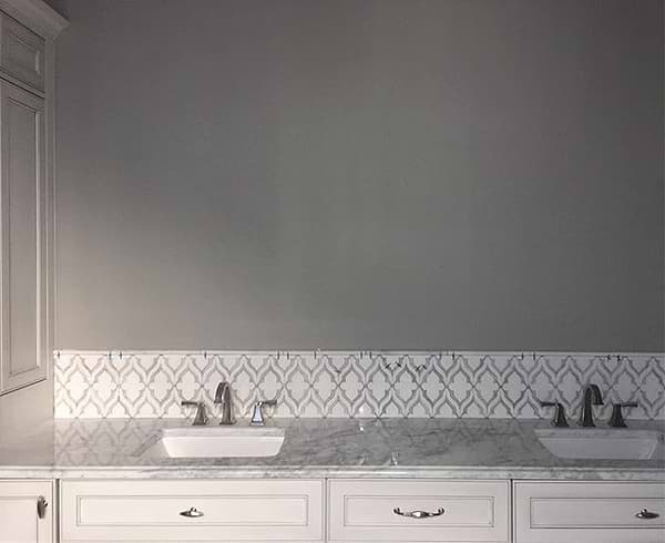 Borgias White and Gray Polished Marble Tile