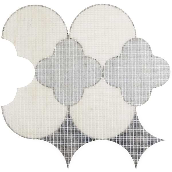 Layla Azul Blue Polished Marble Mosaic Tile