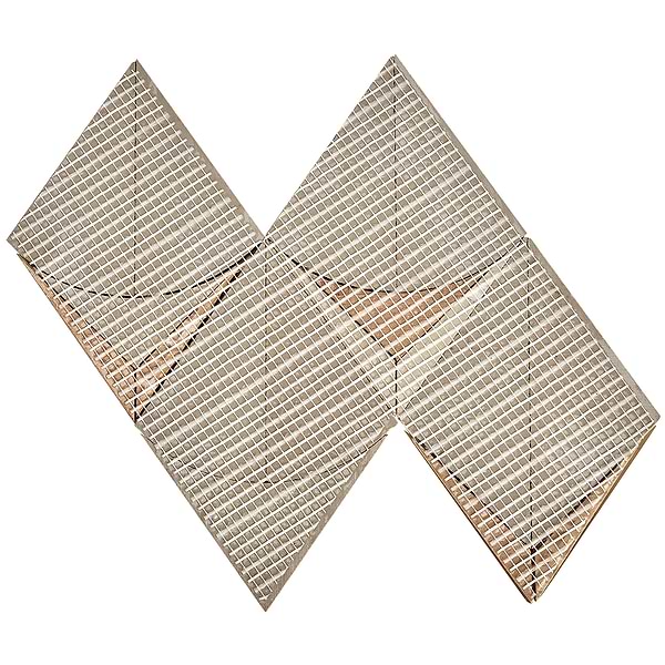 Regis Bianco Waterjet Polished Marble Mosaic Tile- White and Brass