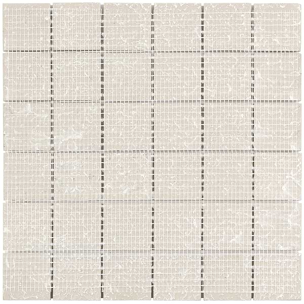 Marble Tech Bianco Gioia 2x2 Matte Marble Look Porcelain Mosaic Tile 