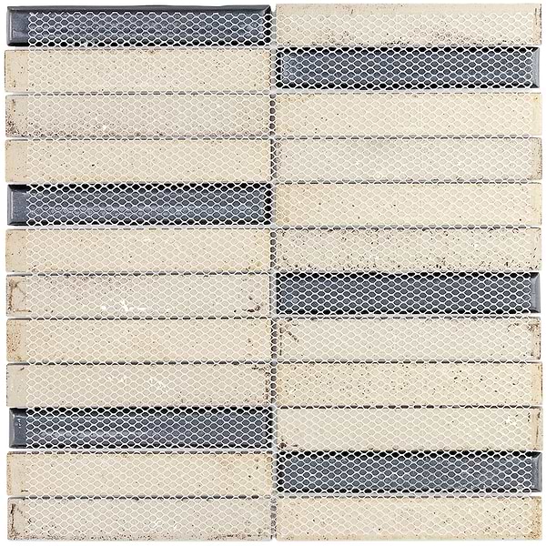 Vibrato Shadow Metallic Ceramic and Glass Mosaic Tile