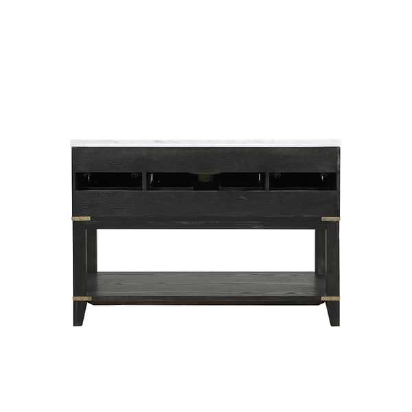 Calico Black Oak 48" Single Vanity with Carrara Marble Top