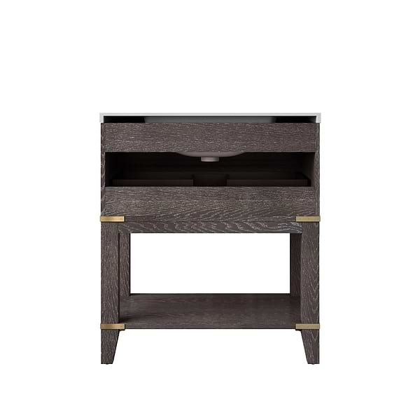 Calico Brown Oak 30" Single Vanity with Carrara Marble Top