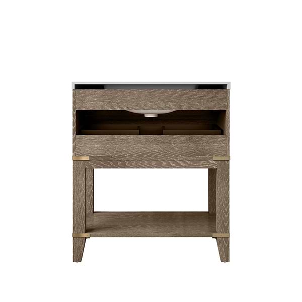 Calico Gray Oak 30" Single Vanity with Carrara Marble Top