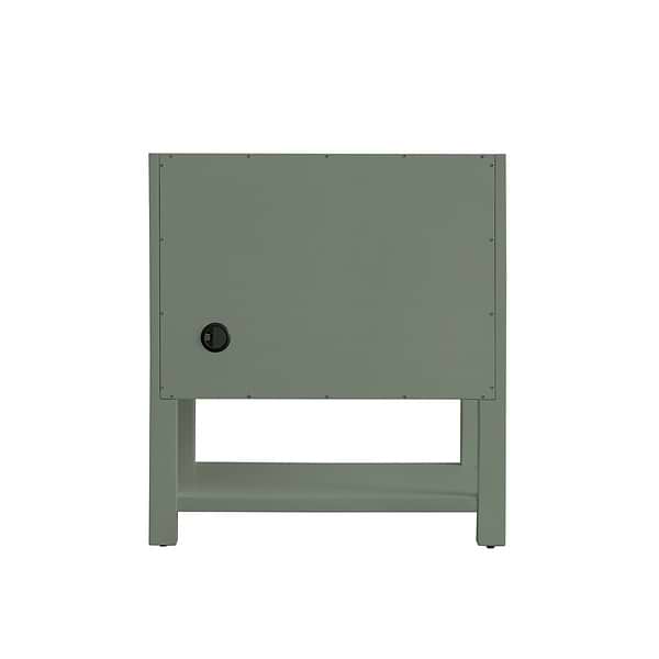 James Martin Vanities Breckenridge Smokey Celadon 30" Single Vanity with White Zeus Quartz Top