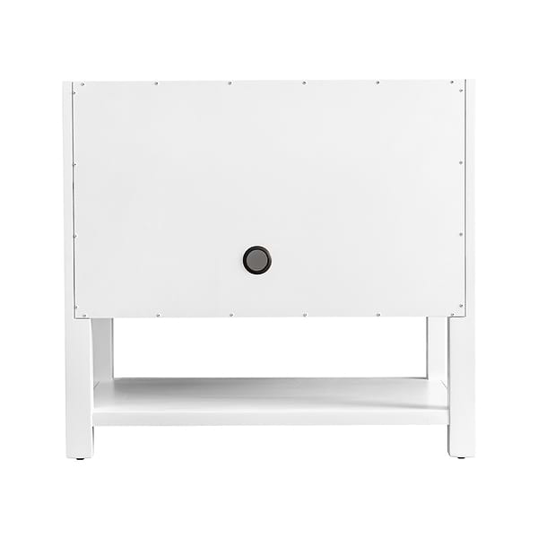 James Martin Vanities Breckenridge Bright White 36" Single Vanity with Carrara Marble Top