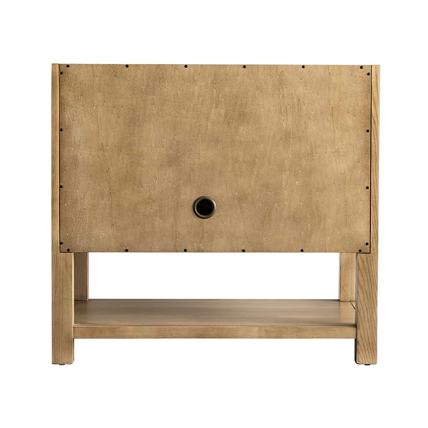 James Martin Vanities Breckenridge Light Natural Oak 36" Single Vanity with White Zeus Quartz Top