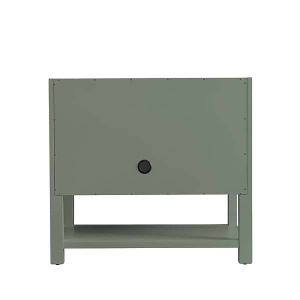 James Martin Vanities Breckenridge Smokey Celadon 36" Single Vanity with White Zeus Quartz Top