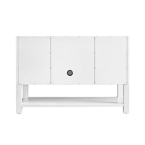 James Martin Vanities Breckenridge Bright White 48" Single Vanity with White Zeus Quartz Top