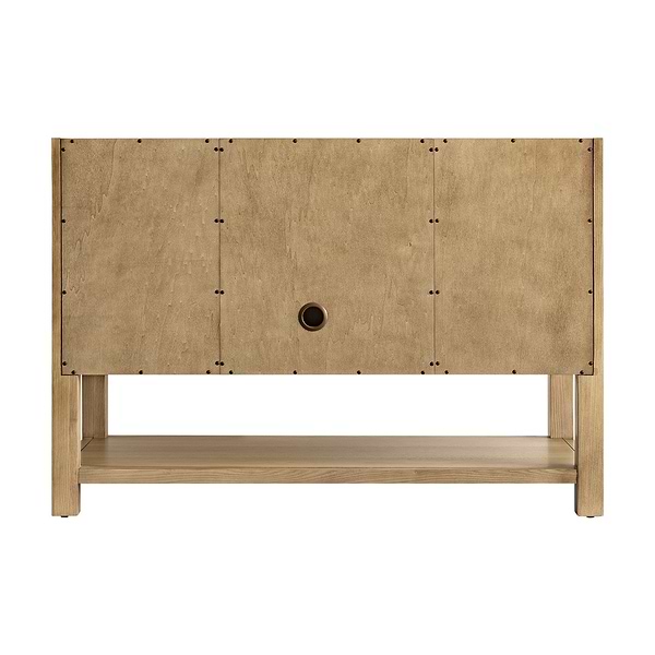 James Martin Vanities Breckenridge Light Natural Oak 48" Single Vanity with White Zeus Quartz Top