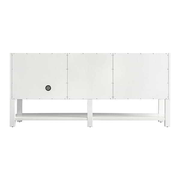 James Martin Vanities Breckenridge Bright White 72" Double Vanity without Top