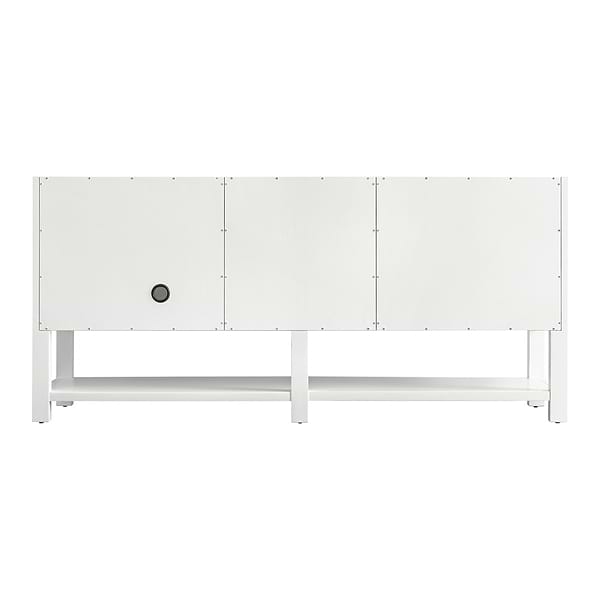 James Martin Vanities Breckenridge Bright White 72" Double Vanity with Carrara Marble Top