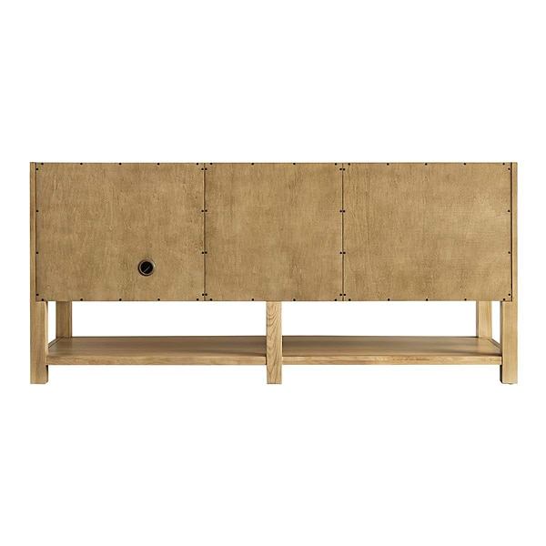 James Martin Vanities Breckenridge Light Natural Oak 72" Double Vanity with White Zeus Quartz Top