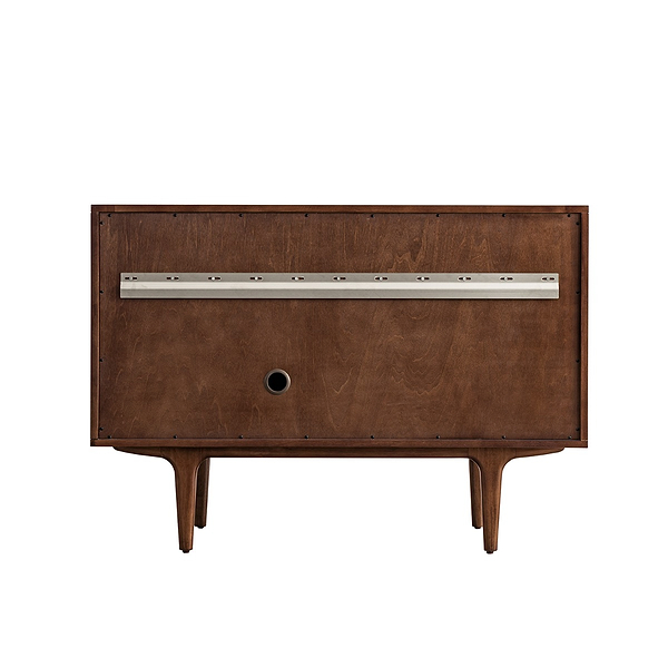 James Martin Vanities Amberly Mid-Century Walnut 48" Single Vanity with Charcoal Soapstone Quartz Top