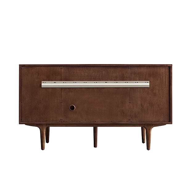 James Martin Vanities Amberly Mid-Century Walnut 60" Single Vanity with Eternal Marfil Quartz Top