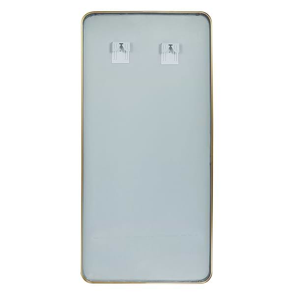 Olinda Brushed Gold 18x36" Framed Rectangle Mirror