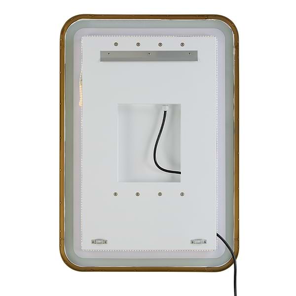 Liba Brushed Brass 22x32" Rectangle LED Mirror