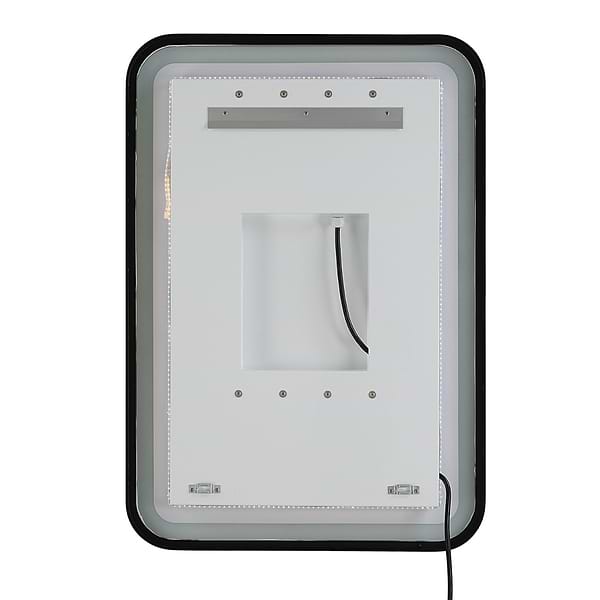 Liba Satin Black 22x32" Rectangle LED Mirror
