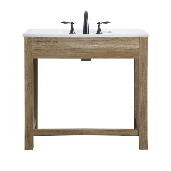 Murray Blonde Oak 36" Single Vanity with White Cultured Marble Top