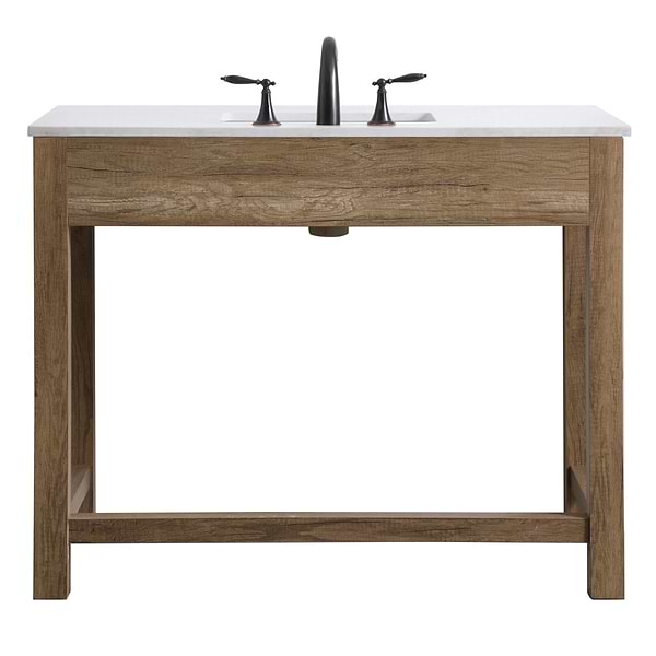 Murray Blonde Oak 42" Single Vanity with White Cultured Marble Top