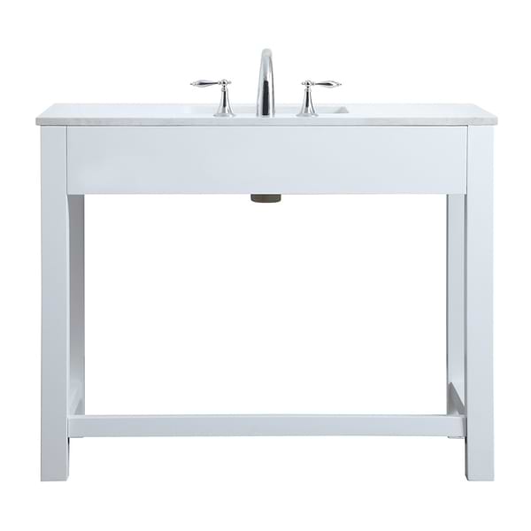 Murray White 42" Single Vanity with White Cultured Marble Top