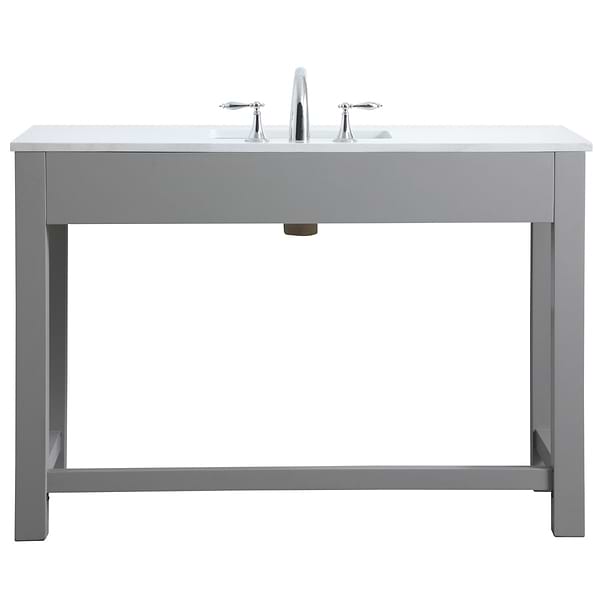 Murray Gray 48" Single Vanity with White Cultured Marble Top