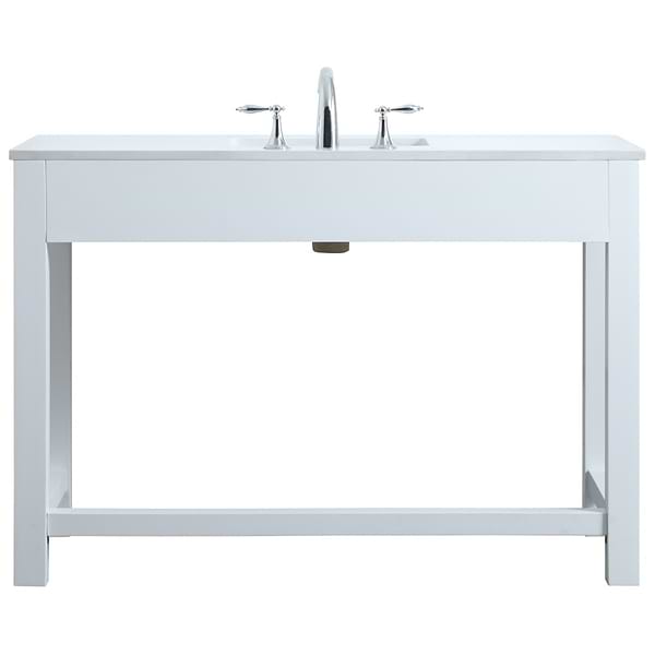 Murray White 48" Single Vanity with White Cultured Marble Top