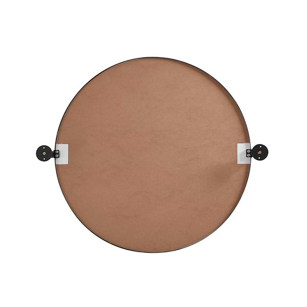 Liora Matte Black 24" Round Tilt Mirror