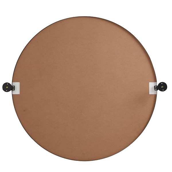 Liora Matte Black 30" Round Tilt Mirror