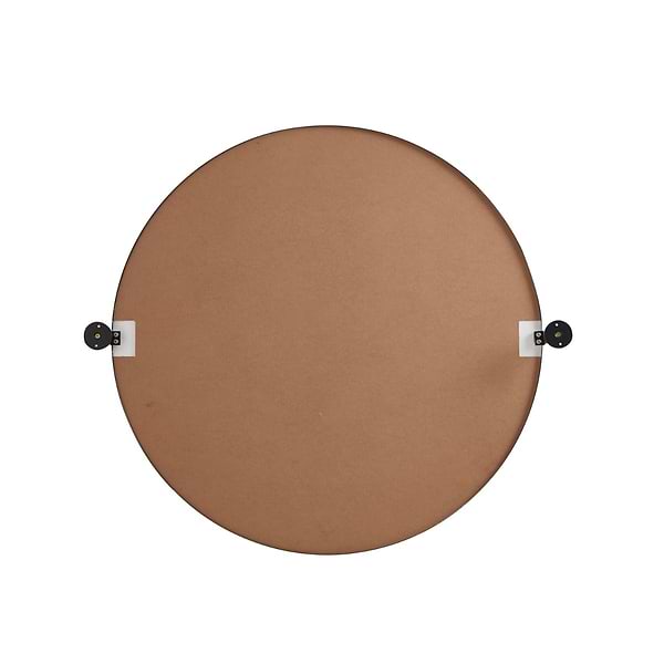 Liora Matte Black 30" Round Tilt Mirror